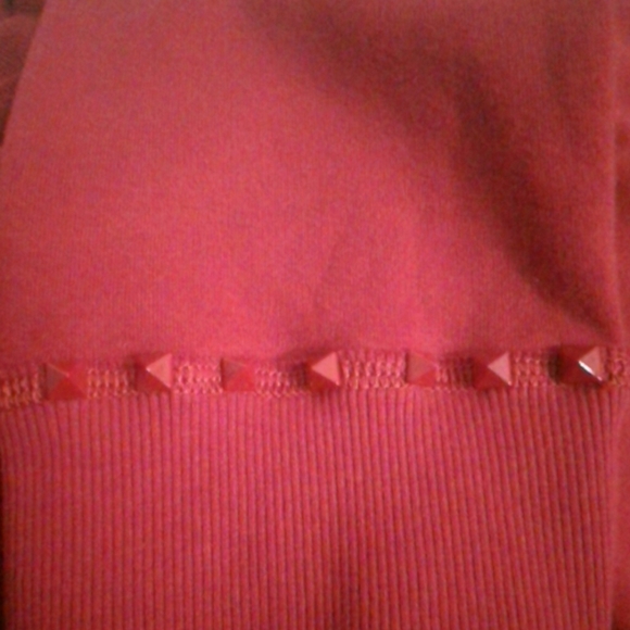 Valentino Rockstud Embellished Red Sweatshirt - Picture 9 of 9